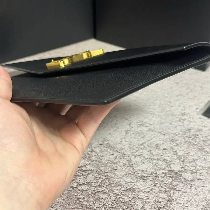 [BUNJANG] Yves Saint Laurent Uptown Clutch Black / [풀구성] 입생로랑 업타운 클러치 블랙