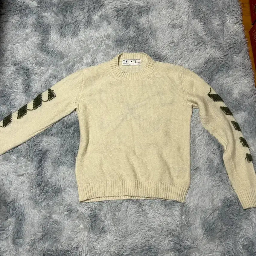 [BUNJANG] Off-White Reverse Arrow Knit Sweater / (M) 오프화이트 애로우 니트 화이트