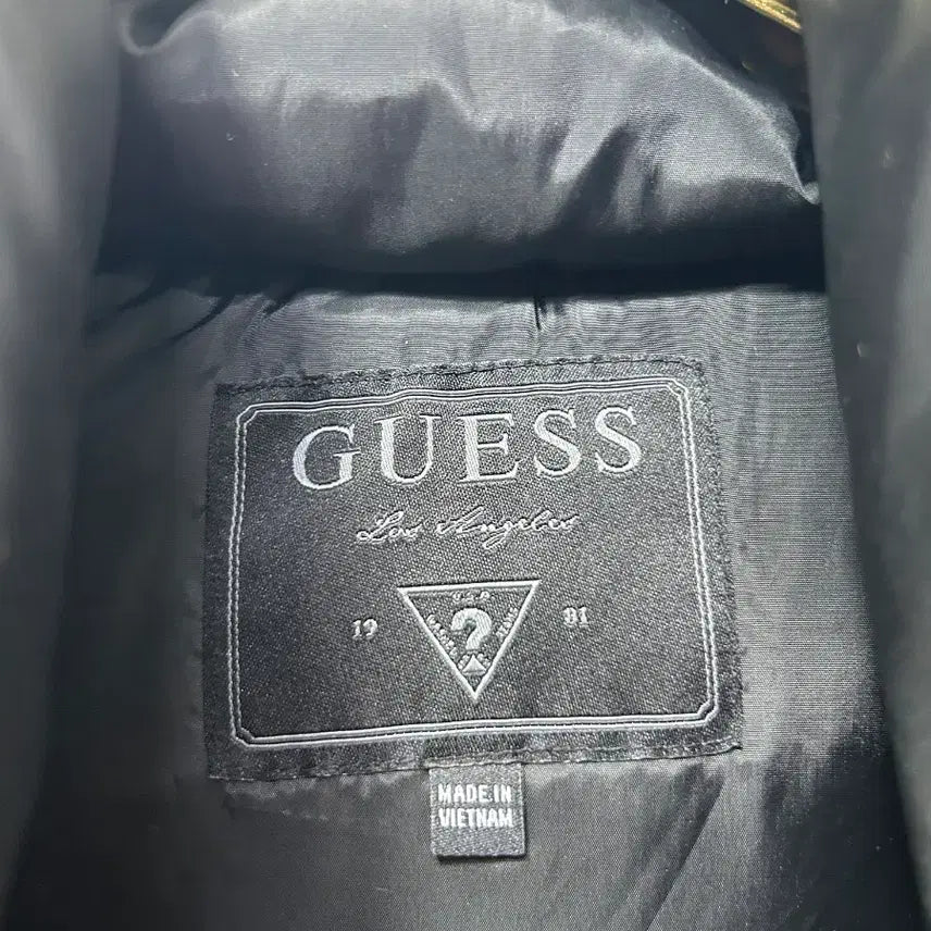 [BUNJANG] Guess Red Hooded Padded Vest M / 게스 레드 후드 패딩 조끼 M