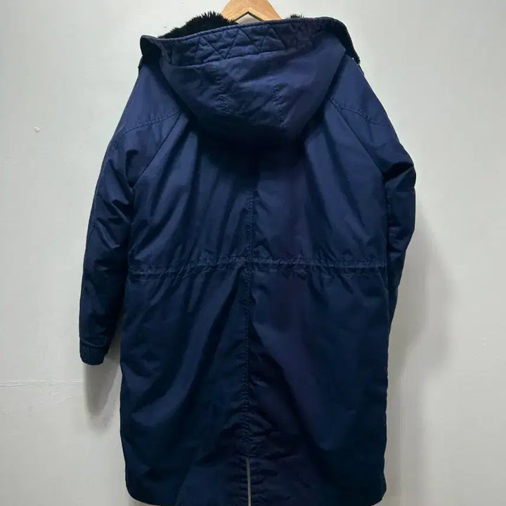 [BUNJANG] Calvin Klein Navy Hooded Long Padded Coat Jacket / 캘빈클라인 네이비 후드 롱 패딩 코트 자켓 점퍼 S