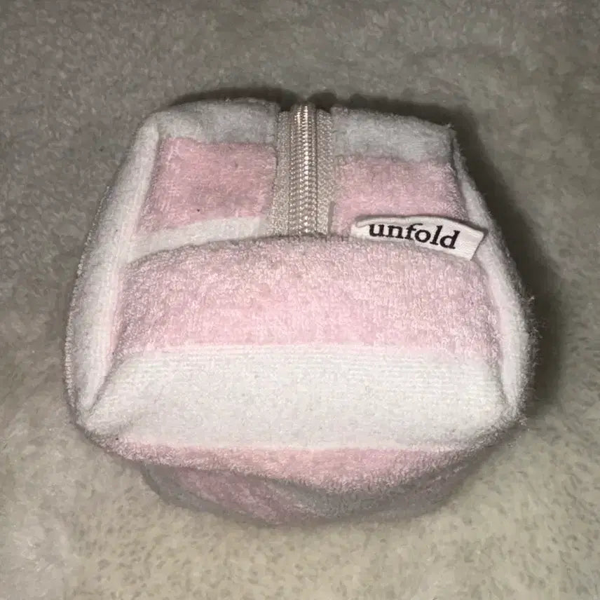 [BUNJANG] Unfold Stripe Pouch + Kitty Keyring / 언폴드 unfold 스트라이프 파우치 + 키티 키링