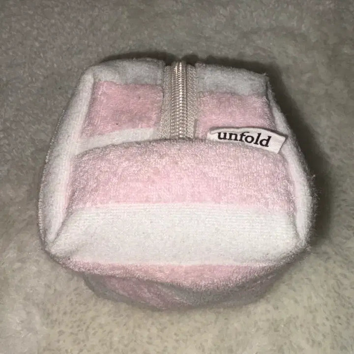 [BUNJANG] Unfold Stripe Pouch + Kitty Keyring / 언폴드 unfold 스트라이프 파우치 + 키티 키링