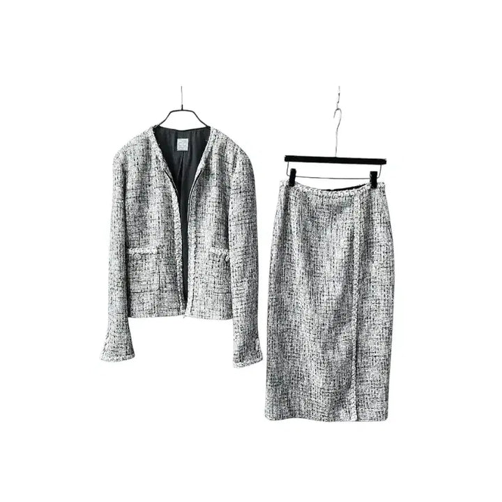 [BUNJANG] THE COVER Tweed Setup / THE COVER 글리터 은장버튼 트위드 셋업  (새상품급