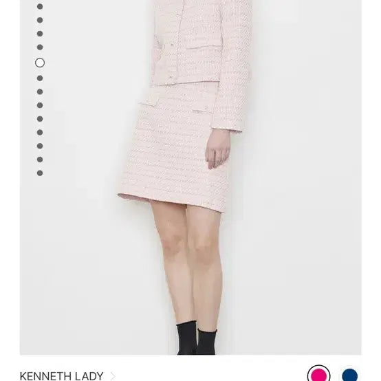 [BUNJANG] Kenneth Lady Pink Tweed Jacket / 케네스레이디 핑크 트위드 자켓