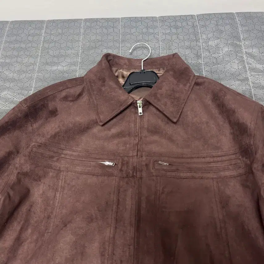 [SOLD OUT] (새상품)크롭 스웨이드 브라운 자켓