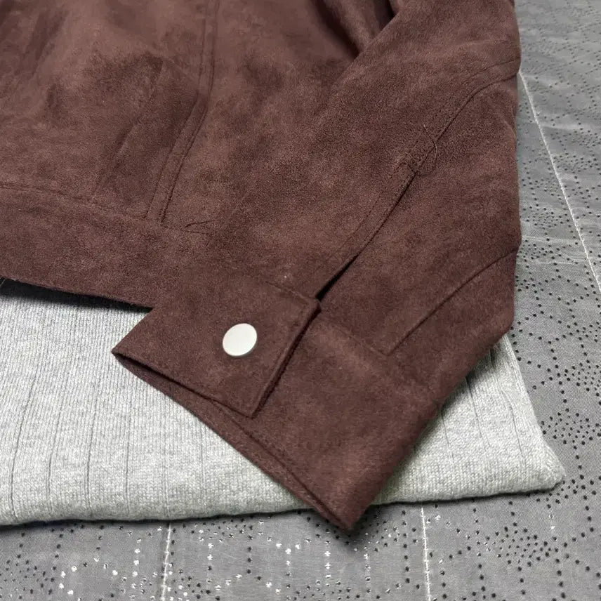 [SOLD OUT] (새상품)크롭 스웨이드 브라운 자켓