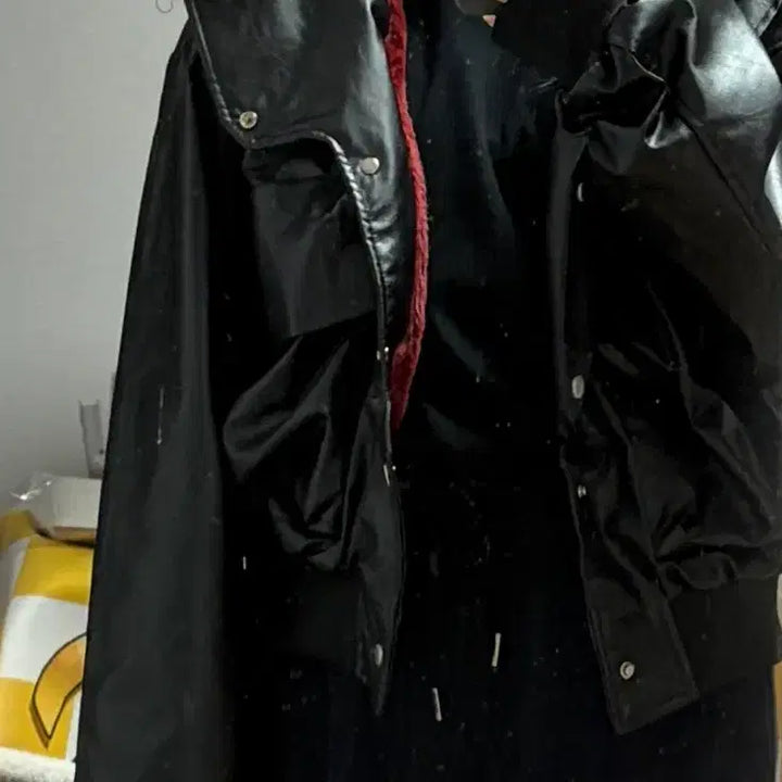 [BUNJANG] Leather Fur Jumper / 가죽 퍼 점퍼