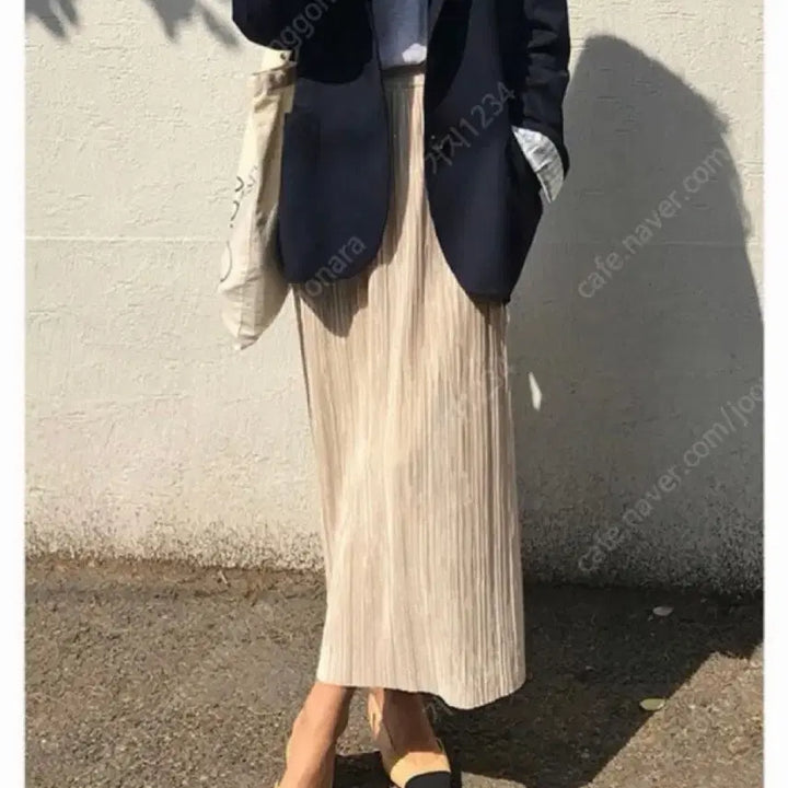 [SOLD OUT] 모데스트무드 플리츠 스커트 크림