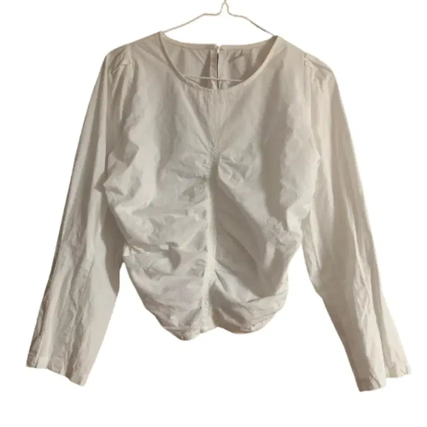 [BUNJANG] Shirred Crop Blouse / 셔링 크롭 블라우스 (가격 제안)