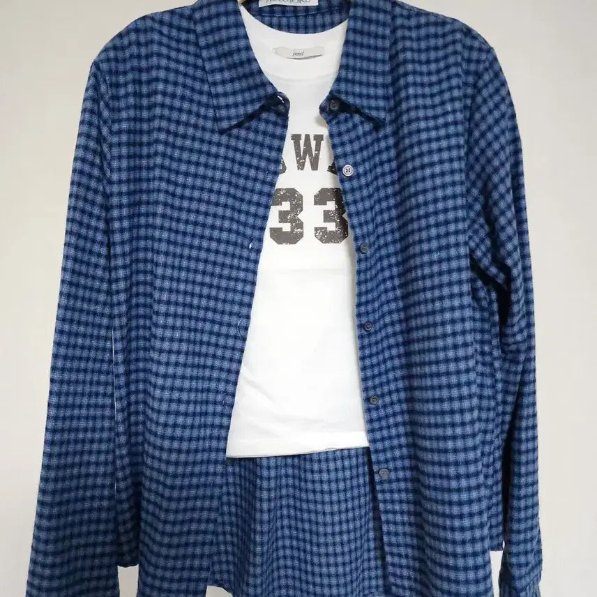 [BUNJANG] Edmore Checkered Shirt Blue / 에드모어 체크 셔츠 블루
