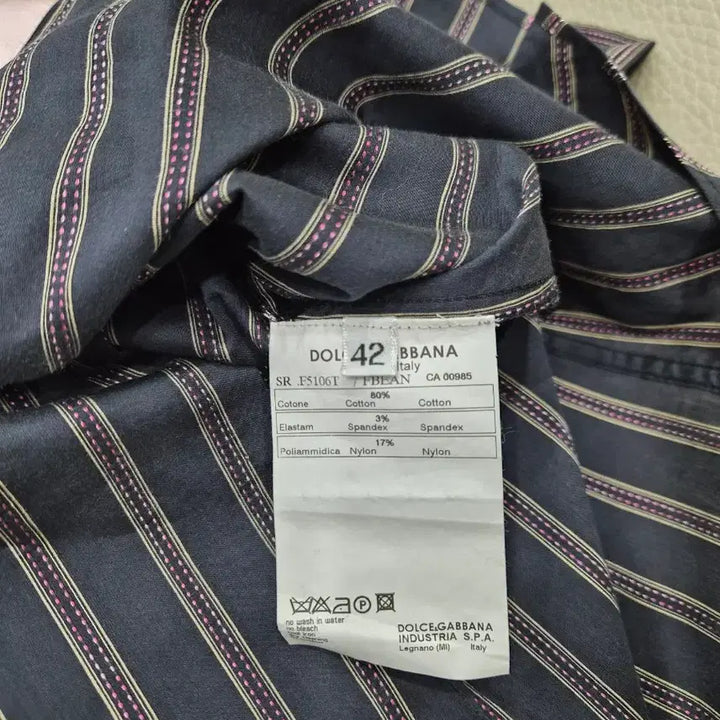 [BUNJANG] Dolce & Gabbana Women's Striped Long Sleeve Shirt / DOLCE&GABBANA 돌체앤가바나 정품 여성 스트라이프 긴팔 셔츠