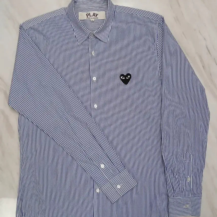 [BUNJANG] Comme des Garcons Unisex Stripe Long Sleeve Shirt XL / [좋습니다] 꼼데가르송 남성 여성공용 긴팔 셔츠 XL 사이즈