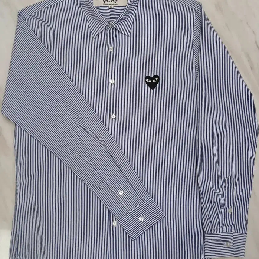 [BUNJANG] Comme des Garcons Unisex Stripe Long Sleeve Shirt XL / [좋습니다] 꼼데가르송 남성 여성공용 긴팔 셔츠 XL 사이즈