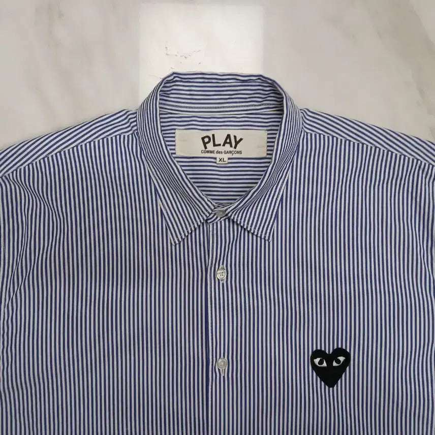 [BUNJANG] Comme des Garcons Unisex Stripe Long Sleeve Shirt XL / [좋습니다] 꼼데가르송 남성 여성공용 긴팔 셔츠 XL 사이즈