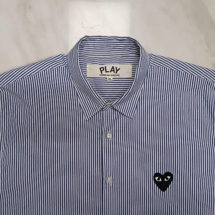 [BUNJANG] Comme des Garcons Unisex Stripe Long Sleeve Shirt XL / [좋습니다] 꼼데가르송 남성 여성공용 긴팔 셔츠 XL 사이즈