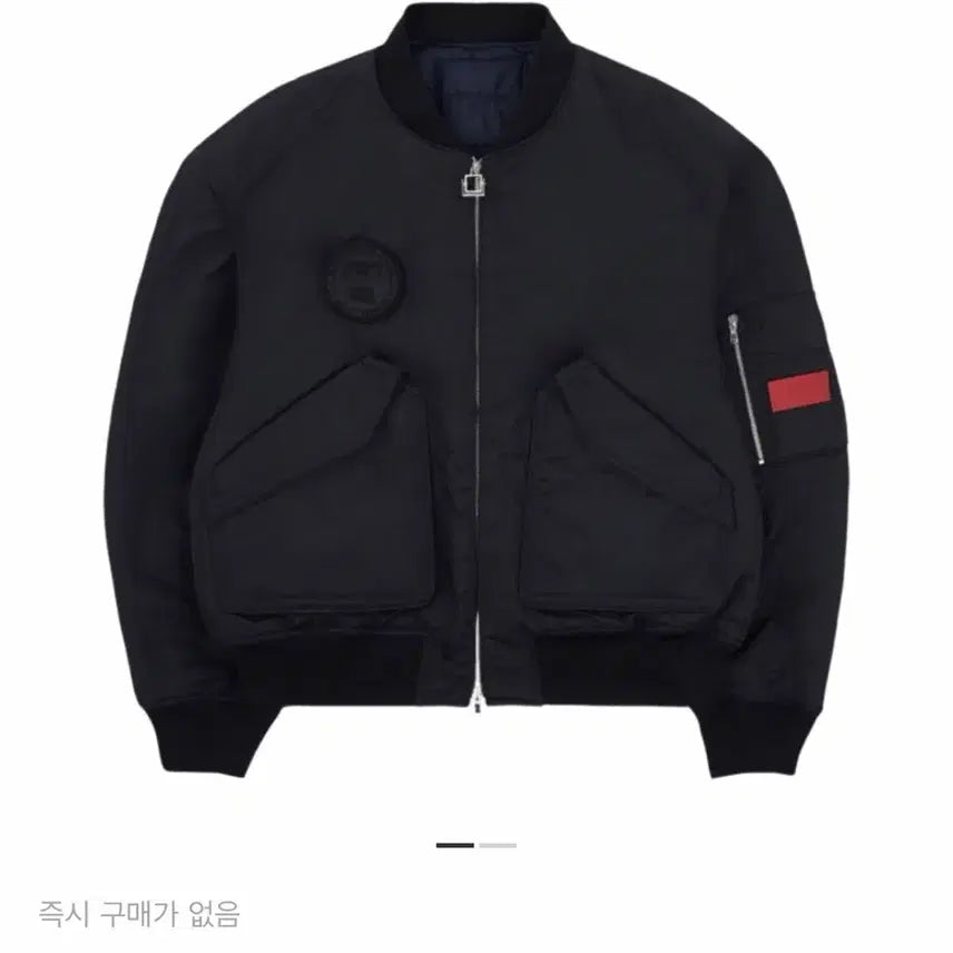 [BUNJANG] Wooyoungmi Embroidered Patch MA-1 Bomber Jacket / [48]우영미 자수패치 디테일 MA-1 블랙