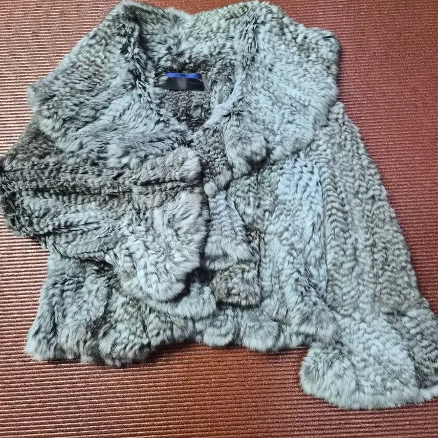 [BUNJANG] Demoo Rabbit Fur Short Jacket / 데무 천연 토끼털 숏 자켓