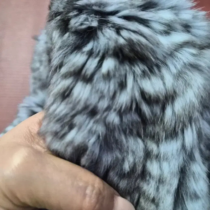 [BUNJANG] Demoo Rabbit Fur Short Jacket / 데무 천연 토끼털 숏 자켓