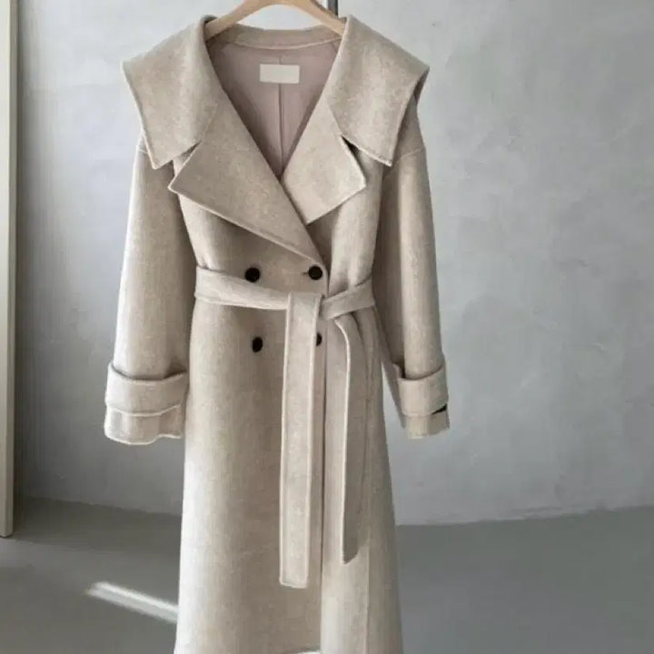 [BUNJANG] Handmade Wool Big Collar Coat / 울90 빅카라 핸드메이드 코트