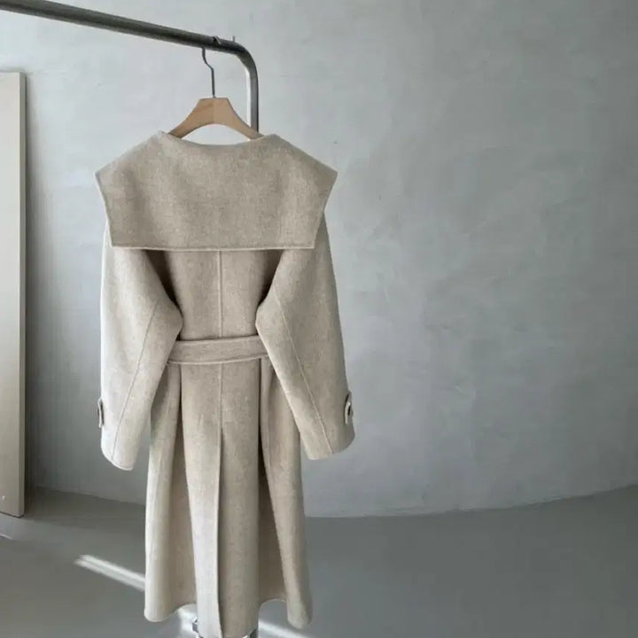 [BUNJANG] Handmade Wool Big Collar Coat / 울90 빅카라 핸드메이드 코트