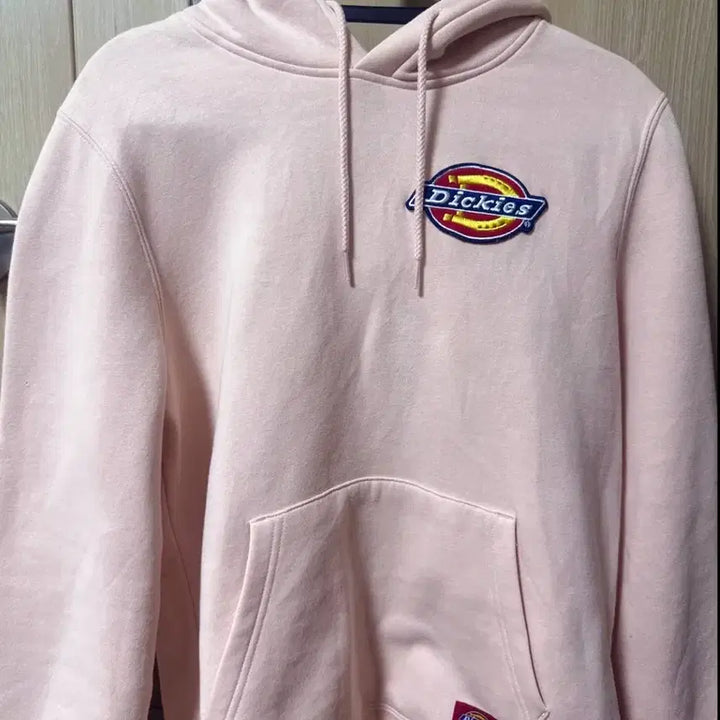 [BUNJANG] Dickies Hooded Sweatshirt - Pink - Men's L / 디키즈 스몰 로고 후드티 L