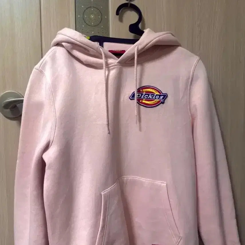[BUNJANG] Dickies Hooded Sweatshirt - Pink - Men's L / 디키즈 스몰 로고 후드티 L