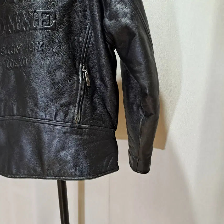 [BUNJANG] Ahn Jun-Jae Fireman Leather Jacket XL / (택포) 90's 안전지대 파이어맨 가죽자켓 XL
