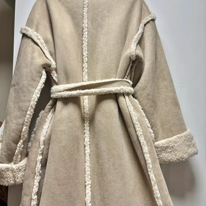 [BUNJANG] Long Mousse T-shirt / 양털 롱무스탕