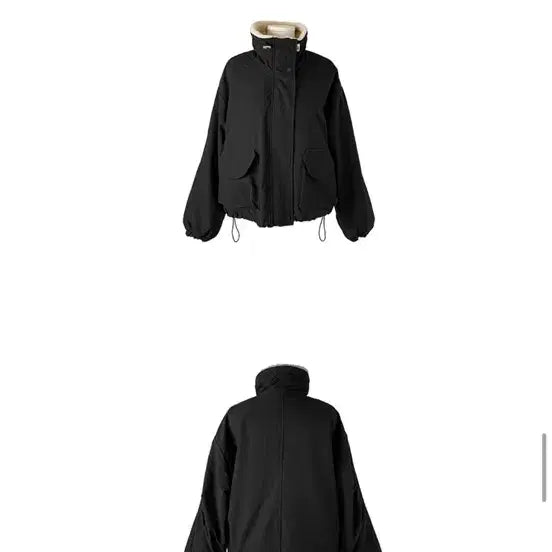 [BUNJANG] Black Fleece Lined Parka Jacket / 양털 안감 야상