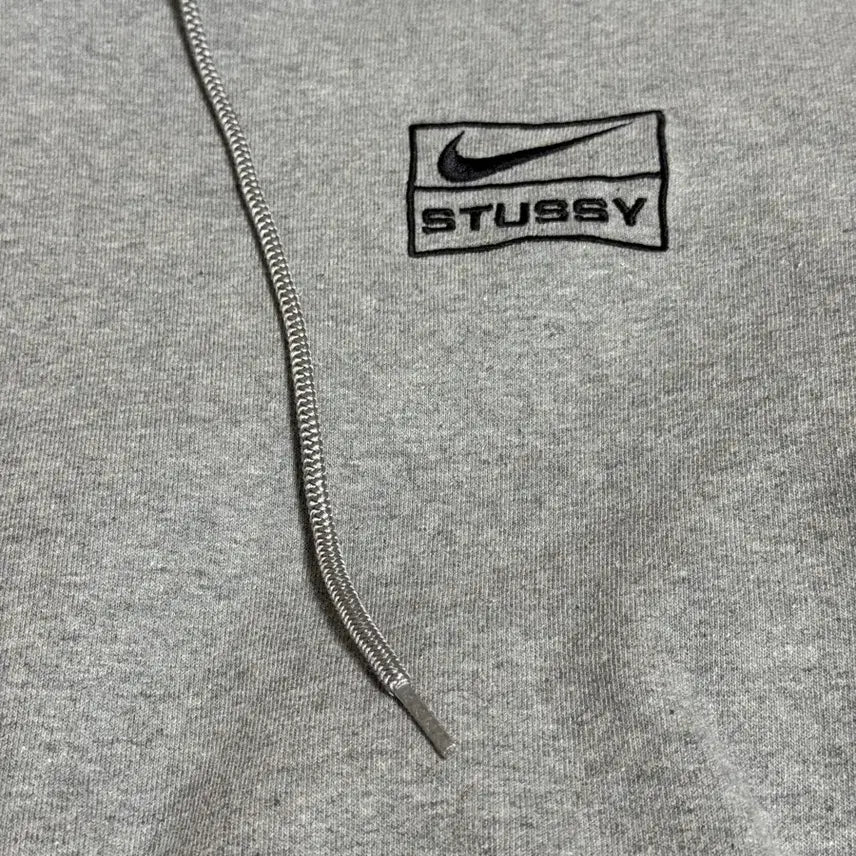 [BUNJANG] Nike x Stussy NRG Pullover Hoodie (Dark Grey, L) / 나이키 x 스투시 NRG 풀오버 후드 L