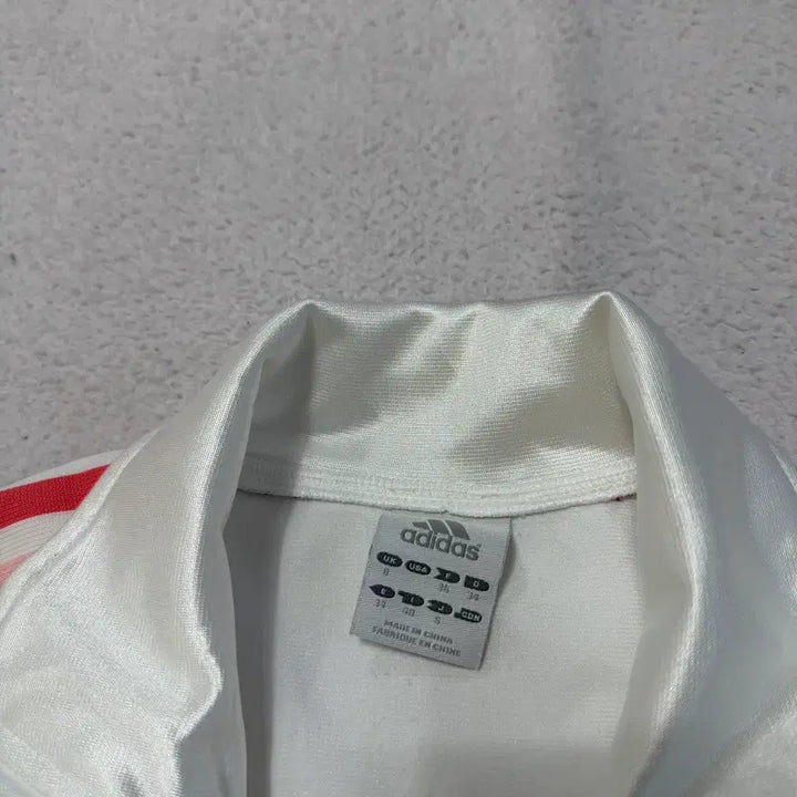 [BUNJANG] Adidas White Pink Jersey Zip-up Jacket / 아디다스 져지 집업 화이트 흰색 핑크