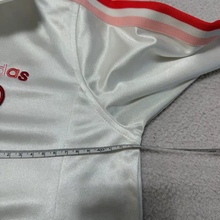 [BUNJANG] Adidas White Pink Jersey Zip-up Jacket / 아디다스 져지 집업 화이트 흰색 핑크