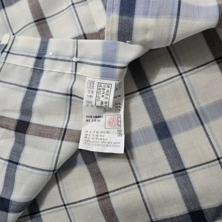 [BUNJANG] Daks Checkered Long Sleeve Shirt / 100/ 닥스 체크 긴팔 셔츠