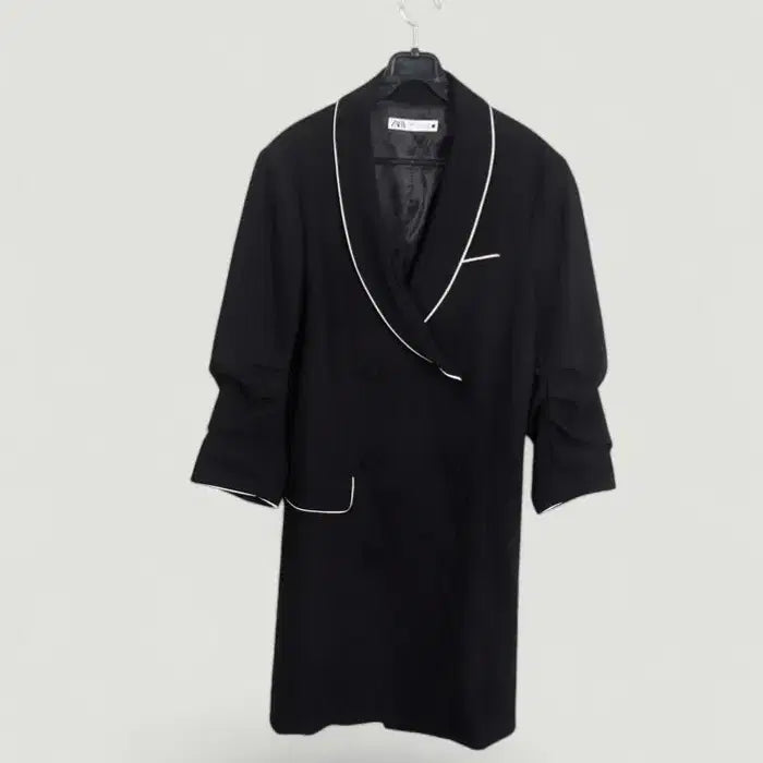 [BUNJANG] ZARA Round Collar Pintuck Jacket / 여성M/ 자라 둥근카라 핀턱 자켓 하객룩  BK A-8