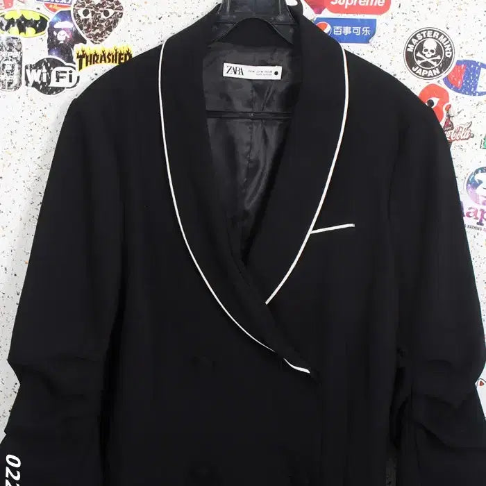 [BUNJANG] ZARA Round Collar Pintuck Jacket / 여성M/ 자라 둥근카라 핀턱 자켓 하객룩  BK A-8