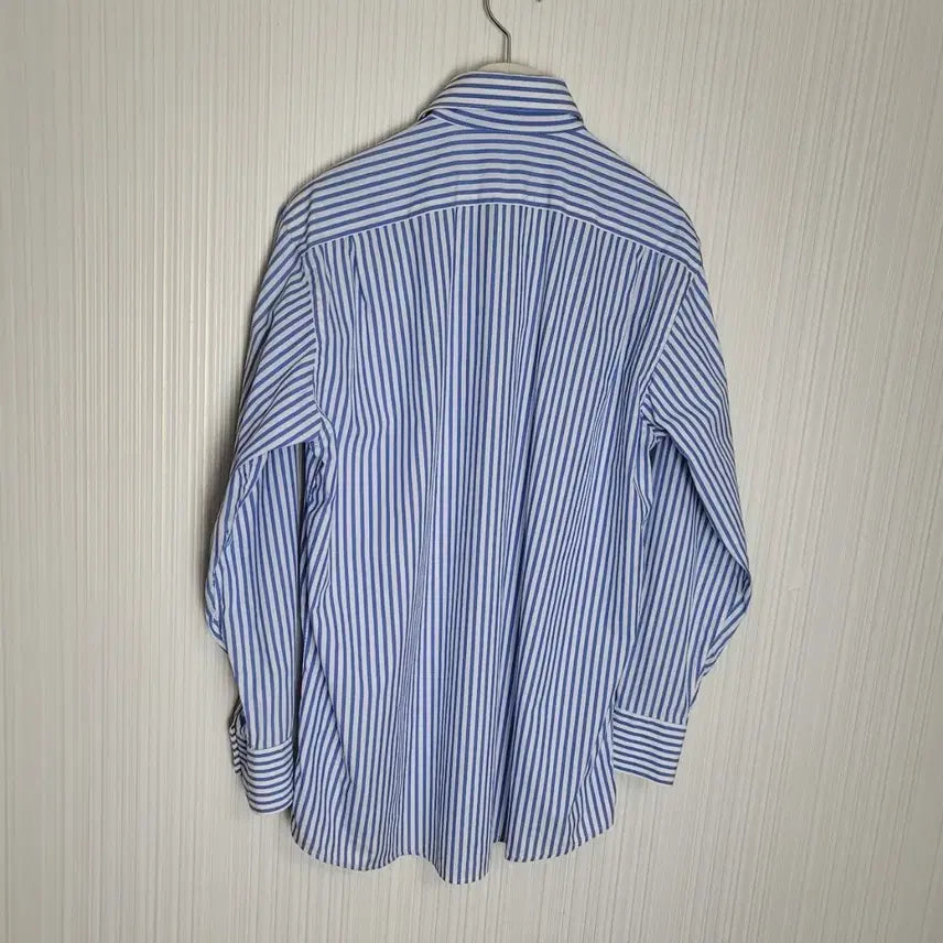 [BUNJANG] Lacoste Striped Pocket Shirt / 100_라코스테 셔츠 블루 스트라이프 포켓
