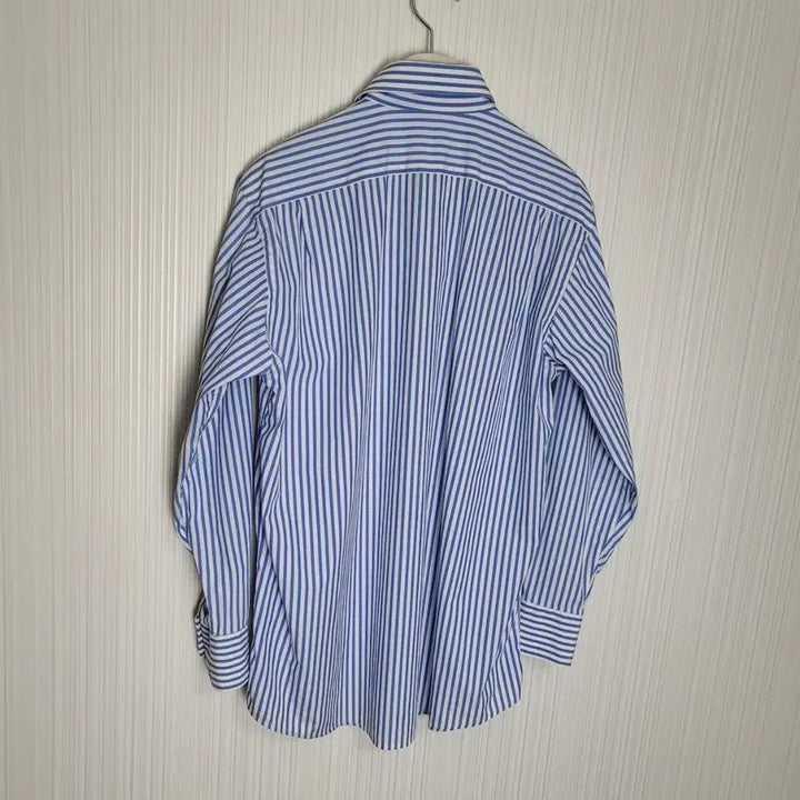 [BUNJANG] Lacoste Striped Pocket Shirt / 100_라코스테 셔츠 블루 스트라이프 포켓