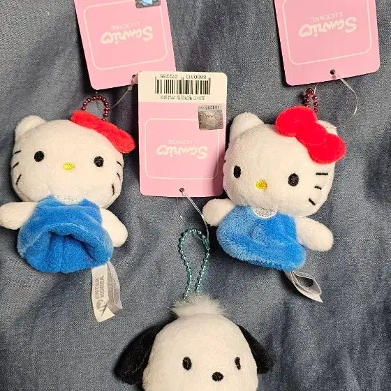 [BUNJANG] Sanrio Hello Kitty & Pochacco Finger Doll Keyring (2 Types) / 산리오 헬로키티,  포차코 핑거인형 키링 2종