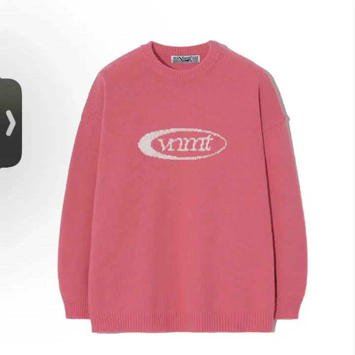 [BUNJANG] Varnishment Sport Logo Jacquard Pink Knit Top / [1회착용]바니쉬먼트 Sport logo jacquard 핑크 니트