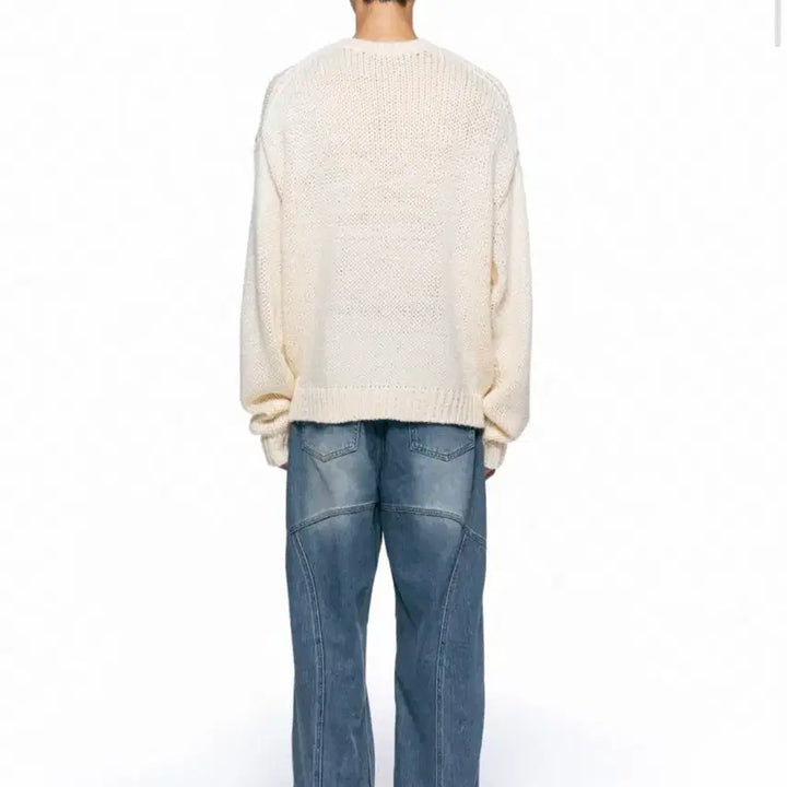 [BUNJANG] Insilence Loose Knit Cream M / 인사일런스 로빙얀 루즈 니트 크림 M