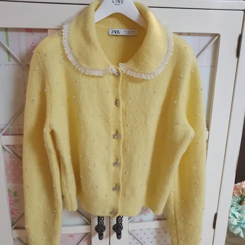 [BUNJANG] ZARA Knit Angora Cardigan (55-66) / 자라 니트 스웨터 가디건/55-66