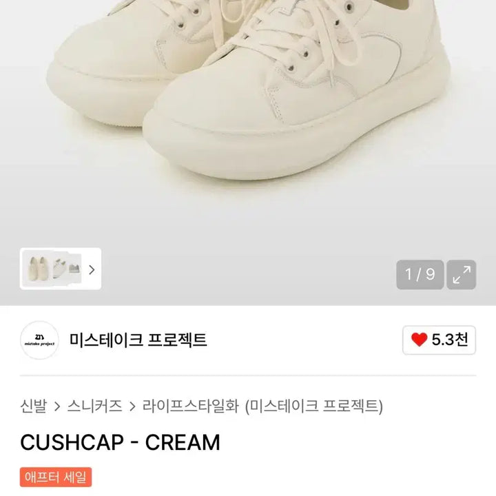 [BUNJANG] Mistake Project Kush Cap (260) Sneakers / 미스테이크프로젝트 쿠쉬캡 (260) 한번 착용