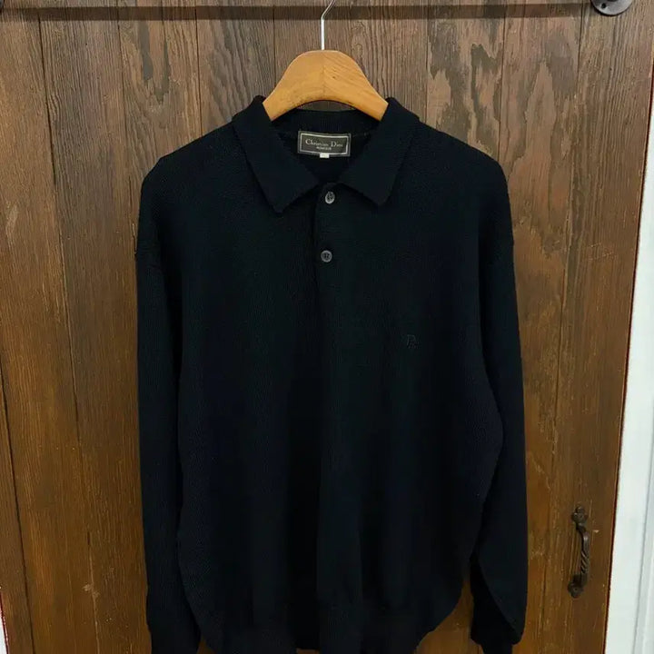 [BUNJANG] Dior Black Collar Knit / 크리스찬 디올 정품 블랙 카라니트