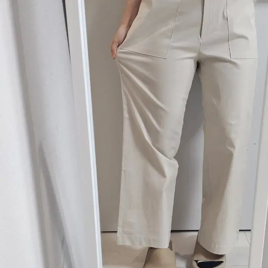 [BUNJANG] Unbranded Wide Pocket Cotton Pants / 사방스판 와이드 포켓 면바지 사이즈택1