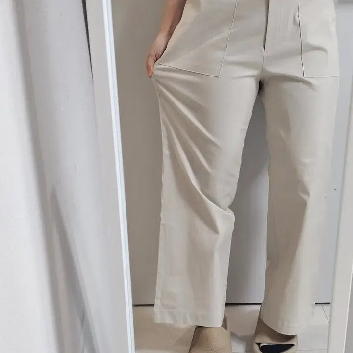 [BUNJANG] Unbranded Wide Pocket Cotton Pants / 사방스판 와이드 포켓 면바지 사이즈택1