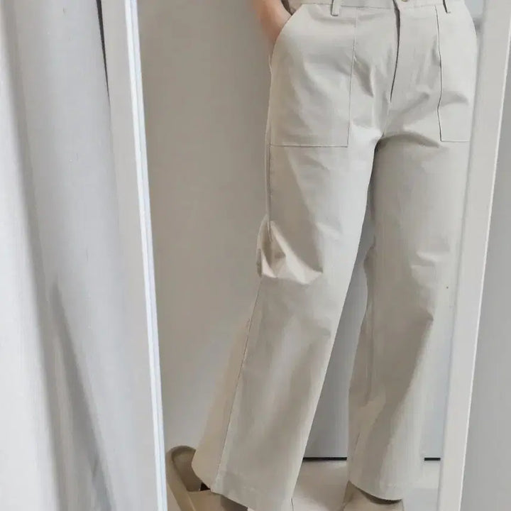 [BUNJANG] Unbranded Wide Pocket Cotton Pants / 사방스판 와이드 포켓 면바지 사이즈택1
