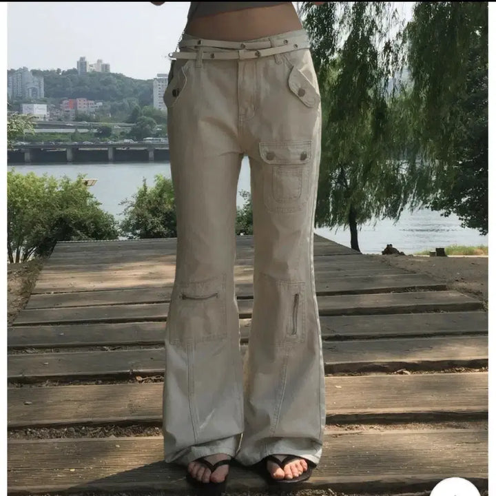 [BUNJANG] Modi Mood Bootcut Cotton Pants / 모디무드 부츠컷 코튼팬츠