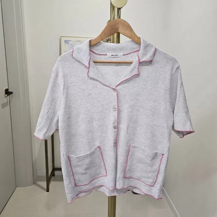 [BUNJANG] Waffle Short Sleeve Pajama Set / 와플 반팔 파자마세트