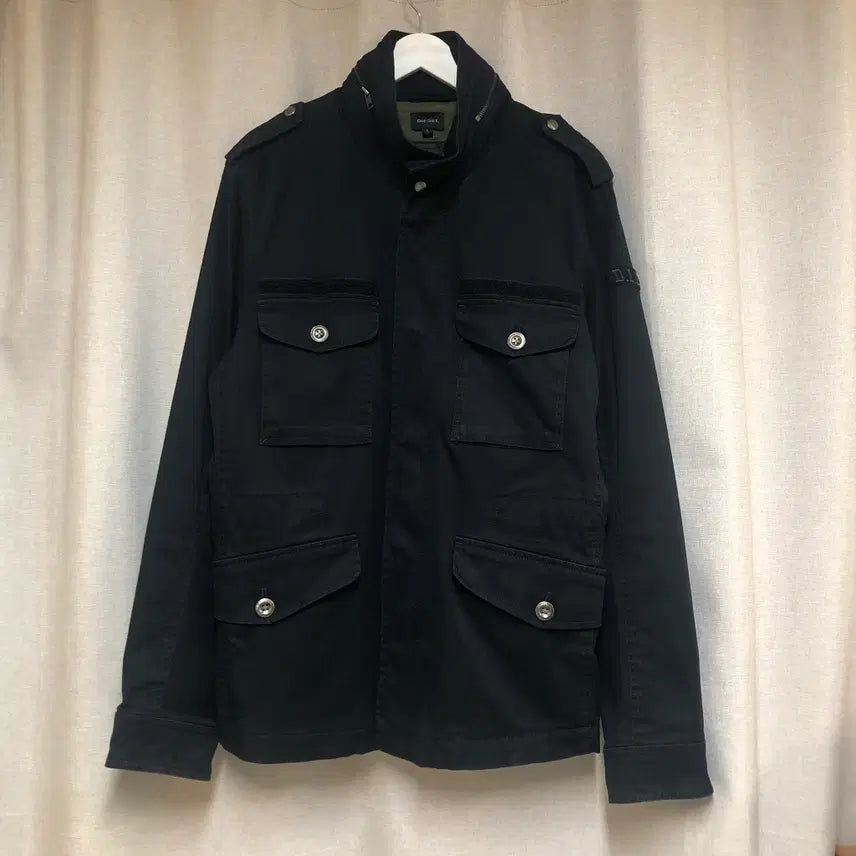 [BUNJANG] Diesel M86 Military Field Jacket (Hidden Hood) - Black L / 디젤 M86 밀리터리 필드자켓 히든후드 블랙 L