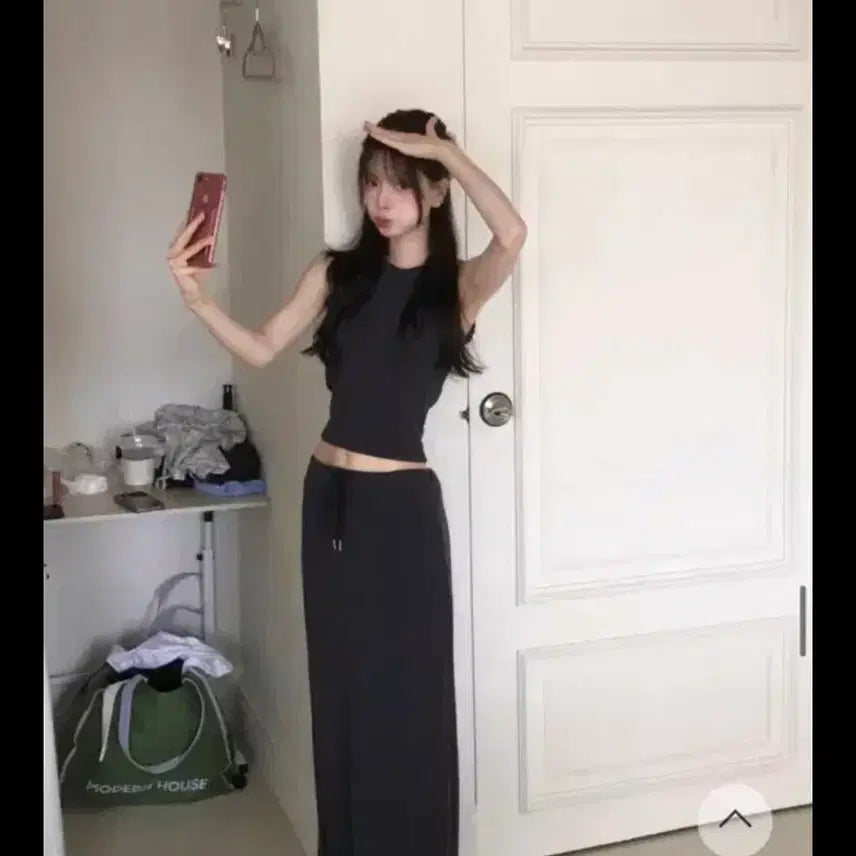 [BUNJANG] Cloud Emotion Halter Neck & Skirt Set / 클라우드이모션 홀터넥&스커트 세트